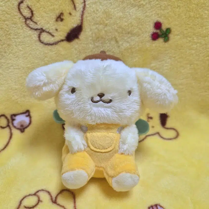 [BUNJANG] Sanrio Laundry Day Series Pompompurin Mascot Keyring Holder / 산리오 빨래하기 좋은 날 시리즈 옷걸이에 걸린 폼폼푸린 마스코트 키링 인형 홀더