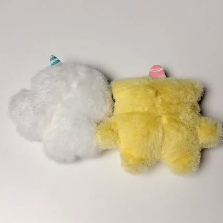 [BUNJANG] White &amp; Yellow Monster Plush Set / 흰색/노란색 몬스터 인형