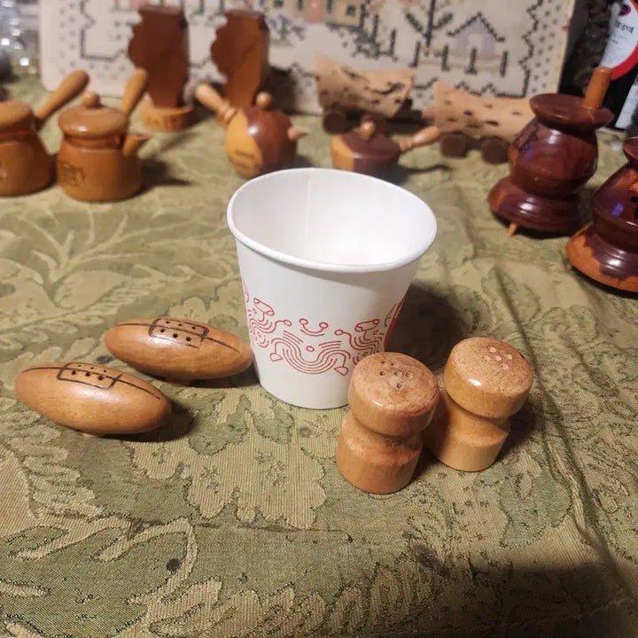 [BUNJANG] Vintage Wooden Spice Set (7 Pairs) / 미국서온 오래된 나무 양념통 7쌍에35000원  상태좋음