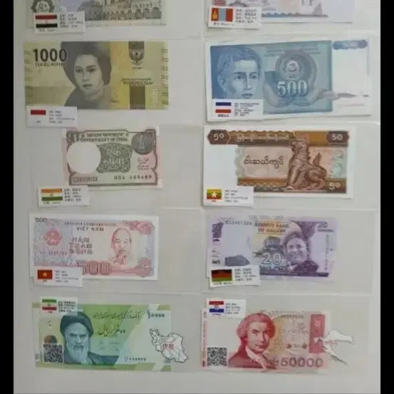 [BUNJANG] World Banknotes Collection (10 pcs) / 외국 지폐 모음 10장