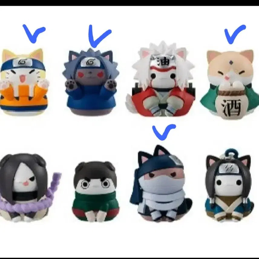 [BUNJANG] Naruto Mega Cat Set (4 Types, Bundle) / 나루토 메가캣 4종일괄