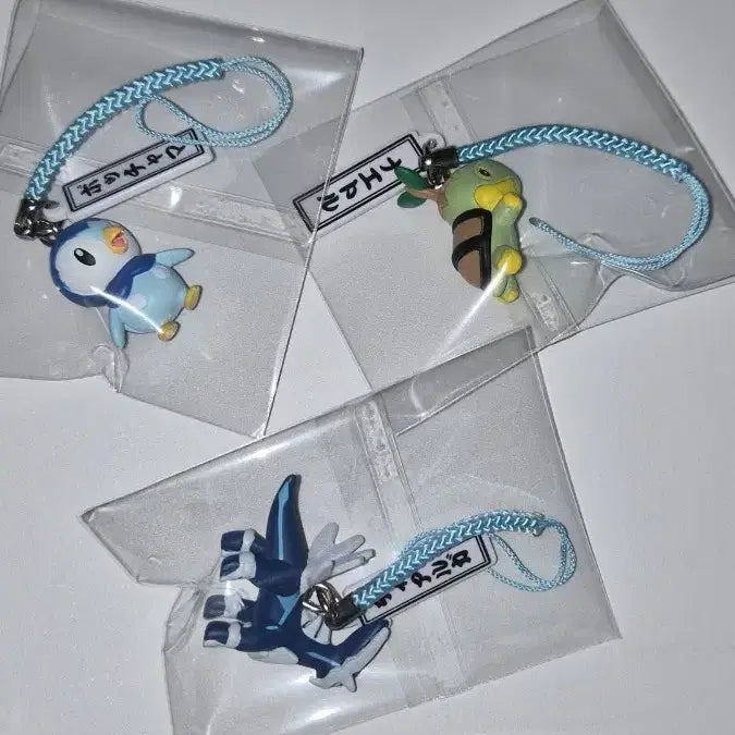 [BUNJANG] Pokemon Classic Strap Gacha Bundle Set - Piplup, Turtwig, Dialga / 일괄 포켓몬 고전 스트랩 가챠 팽도리 모부기 디아루가
