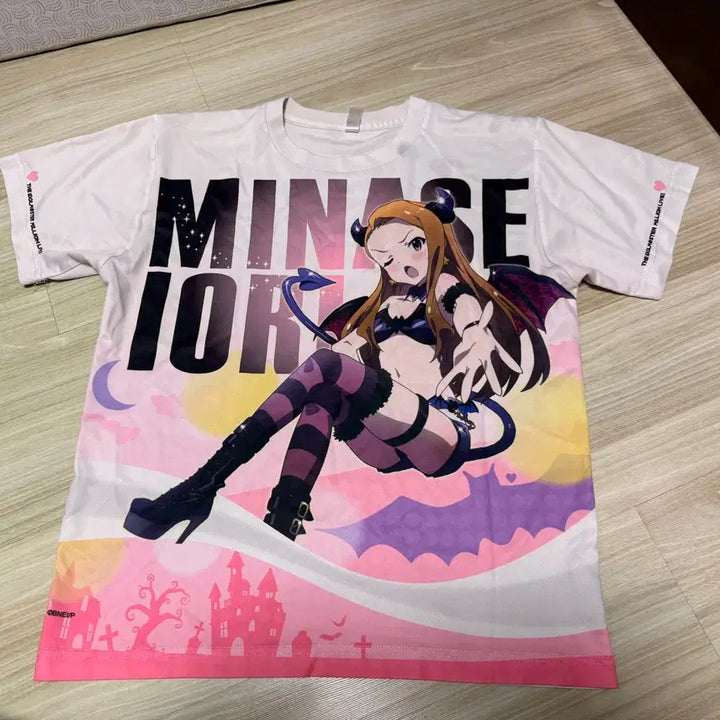 [BUNJANG] The Idolm@ster Iori Minase T-Shirt - Classic Bishoujo Figure Illustration / 아이돌 마스터 미나세 이오리 티셔츠 고전 미소녀 피규어 아이마스