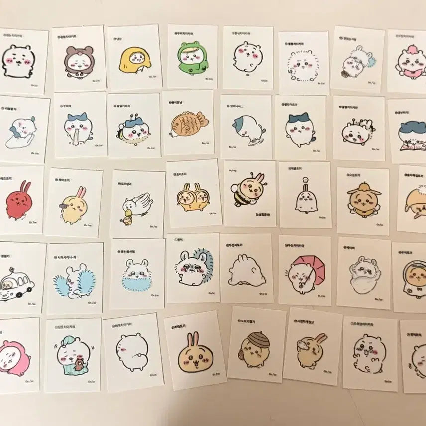 [BUNJANG] Chiikawa Secret Retro Sticker Bundle Set (40 pcs) / (수수료 포함) 치이카와 띠부씰 시크릿 레트로 스티커 40장 일괄