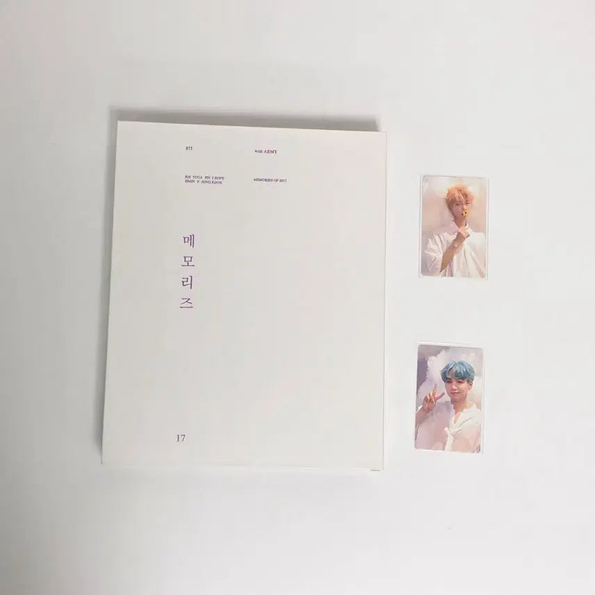 [BUNJANG] BTS Memories 2017 RM Suga Photocard Bundle Set / 포카 2장) 메모리즈 2017 방탄 momories bts 알엠 슈가 rm suga dvd 디비디
