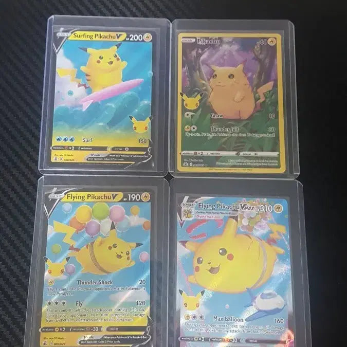 [BUNJANG] Pokemon Card North American Exclusive Pikachu Variations Bundle Set / 포켓몬 카드 북미판 피카츄, 정글츄,뚱카츄, 풍선츄, 서핑츄 25주년 일괄