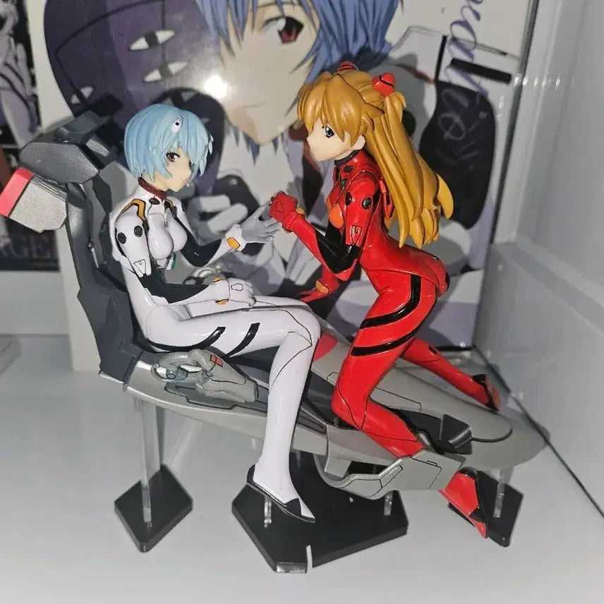 [BUNJANG] Evangelion Moekore Ayanami Rei Asuka Langley Figure Set / 에반게리온 모에코레 아야나미 레이 아스카 랑그레이 피규어