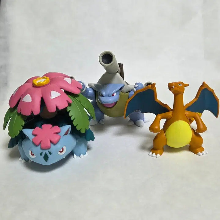 [BUNJANG] Pokemon Mega Venusaur, Charizard, Mega Blastoise Figure Gacha Bundle Set / 일괄) 포켓몬스터 메가이상해꽃 리자몽 메가거북왕 피규어 가챠