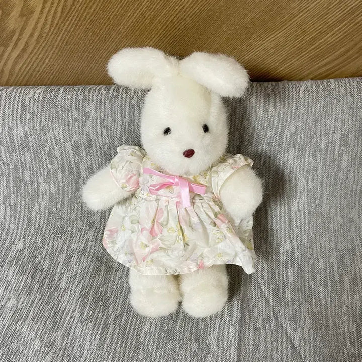 [BUNJANG] Vintage Creamy Rabbit Plush Doll / 빈티지 뽀얀 토끼 인형 레트로 고전 인형