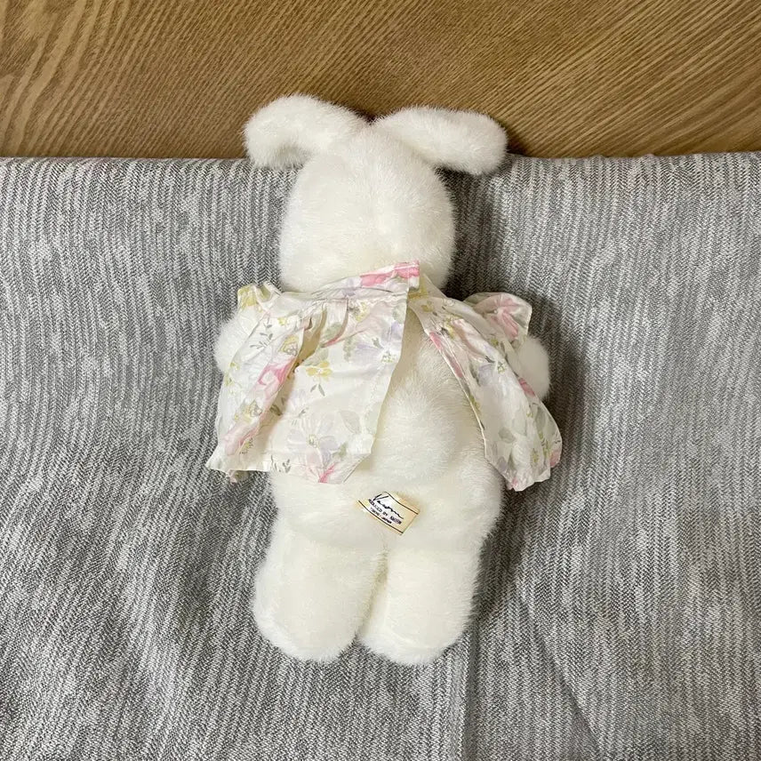 [BUNJANG] Vintage Creamy Rabbit Plush Doll / 빈티지 뽀얀 토끼 인형 레트로 고전 인형