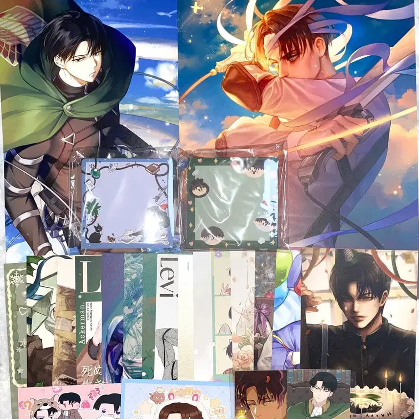 [BUNJANG] Attack on Titan Levi 2023 Birthday Cafe Lucky Draw Photocard Goods / 진격의 거인 리바이 2023 생일카페 전프레 럭키드로우 럭드 포토카드 굿즈 진격거