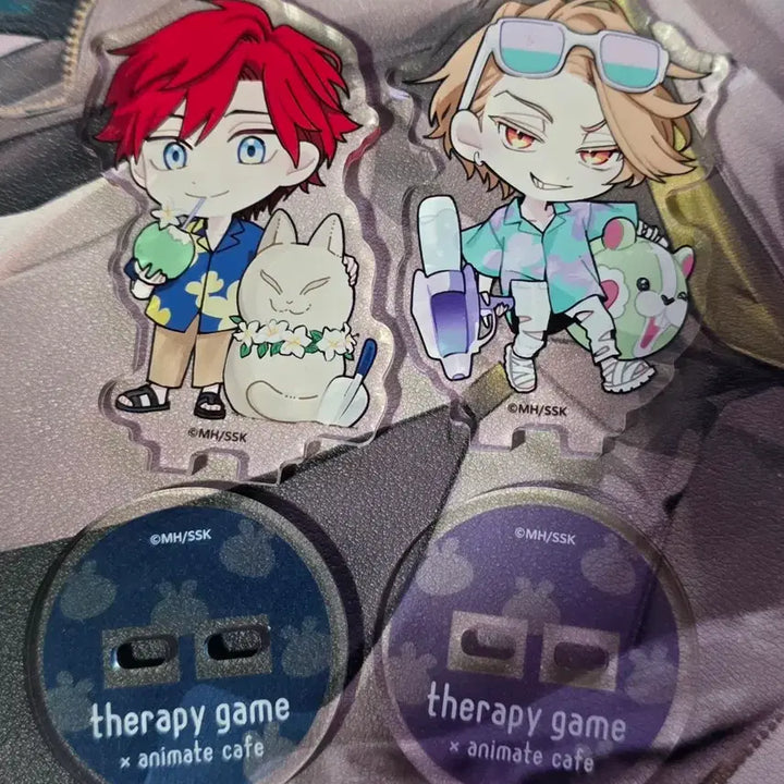 [BUNJANG] Therapy Game Animate SD Acrylic Stand Set (Shizuma &amp; Minato Summer Version) / 테라피게임 애니메이트 SD 아크릴스탠드 판매