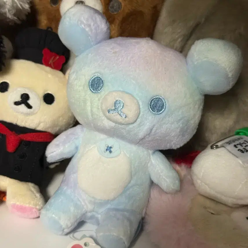[BUNJANG] Rilakkuma 20th Anniversary Sky Blue Plush Chibi Doll / 리락쿠마 20주년 스카이블루 누이 치비 인형