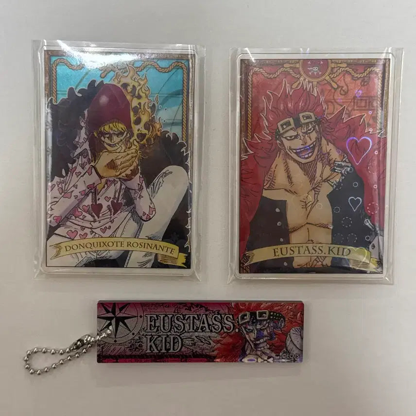 [BUNJANG] One Piece Corazon Rosinante Eustass Kid Status Acrylic Keychain Bundle Set / 일괄) 원피스 코라손 로시난테 유스타스 키드 스테이터스 아크릴 키링