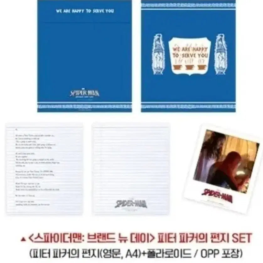 [BUNJANG] Spider-Man Peter Parker Letter Set / 스파이더맨  피터 파커 편지 세트
