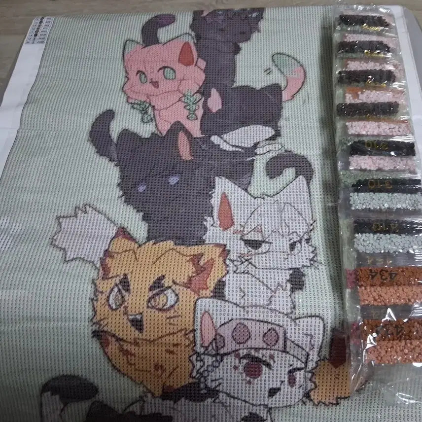 [BUNJANG] Demon Slayer Gem Cross-stitch Kit / 귀멸의 칼날 보석 십자수