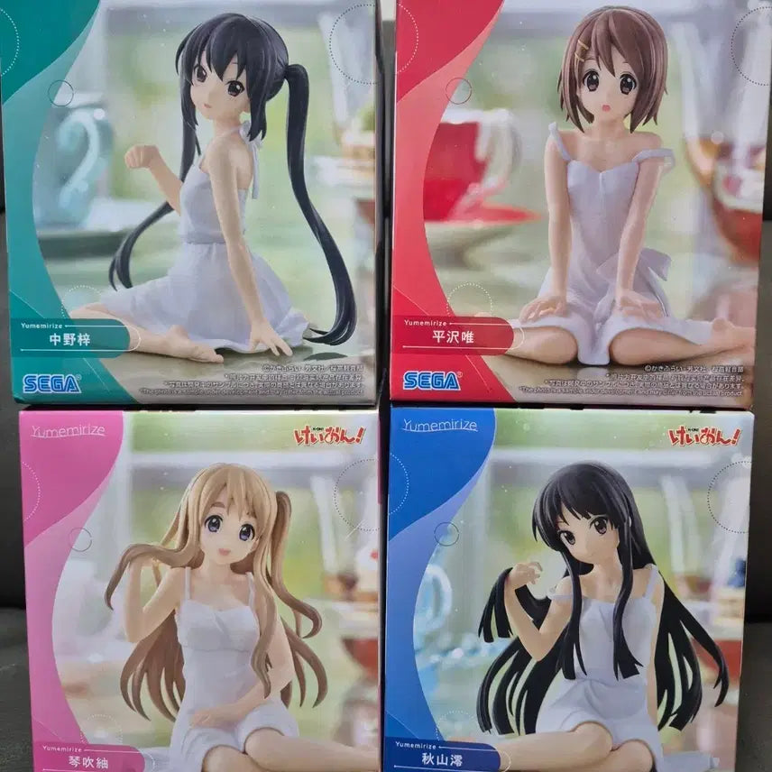 [BUNJANG] K-ON! Yumemrise Figure 4-Type Set (Sealed Bundle Set) / 미개봉 4종 셋트)) 케이온 유메미라이즈 피규어 4종 세트 (유이 미오 츠무기 아즈사) 택포 5.7