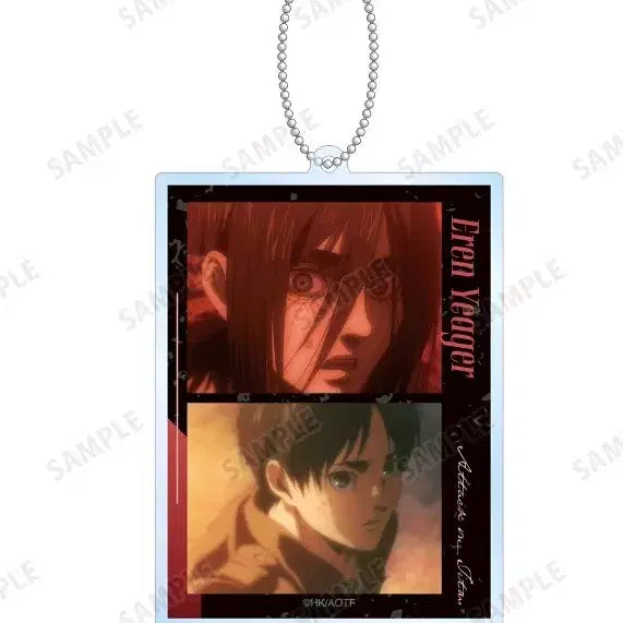 [BUNJANG] Attack on Titan Eren Front Acrylic Keychain / 진격의거인 에렌 정면 아크릴 키홀더