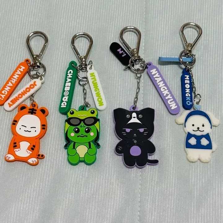 [BUNJANG] Monsta X Member Keyring 4pc Set / 몬스타엑스 키링 4개 세트