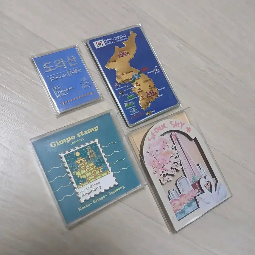 [BUNJANG] Paju DMZ Gimpo Aegibong Seoul Sky Magnet Bundle / 지역 마그넷 파주 dmz 김포 애기봉 서울스카이 자석 한국 굿즈 가챠