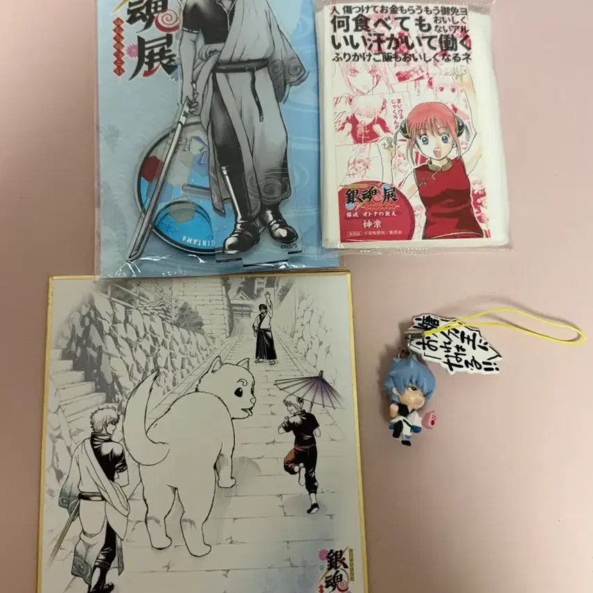 [BUNJANG] Gintama Gintoki Silver Foil Acrylic Stand, 20th Anniversary Classic Strap Keychain, Shikishi Board / 은혼 은혼전 사카타 긴토키 은박 아크릴 스탠드 20주년 고전 스트랩 키링 색지
