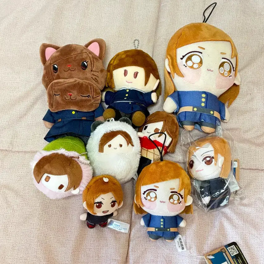 [BUNJANG] Jujutsu Kaisen Kugisaki Nobara Plush Doll Bundle / 주술회전 쿠기사키 노바라 누이 일괄(후와, 쵸피, 네코, 요리누이)
