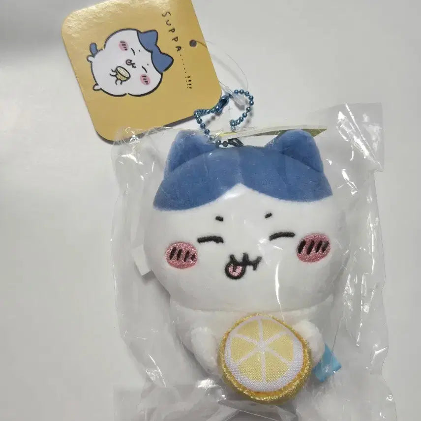 [BUNJANG] Chikawa Hachiware Lemon Suppa Icer Mascot Keyring Plush / [미개봉] 치이카와 하치와레 레몬 suppa 아이셔 마스코트 키링 인형