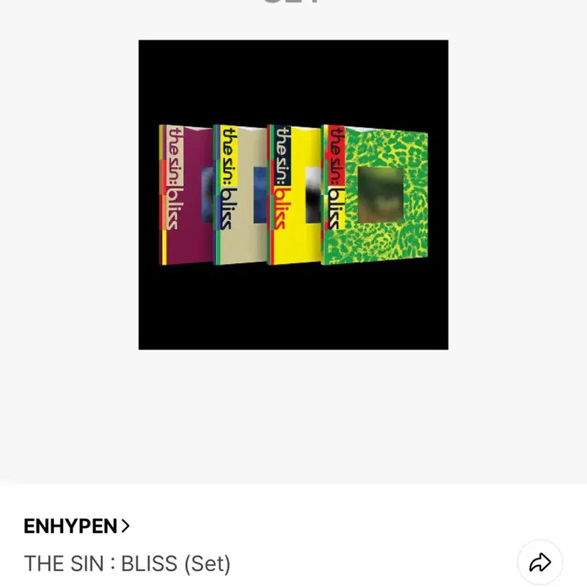 [BUNJANG] Enhypen THE SIN : BLISS Set / 엔하이픈 THE SIN : BLISS 세트