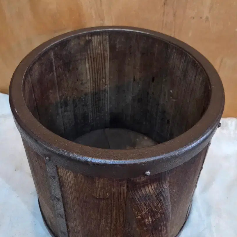 [BUNJANG] Japanese Colonial Period 10 Liter Small Wooden Cask / 일제강점기 10리터 소형 나무 말통