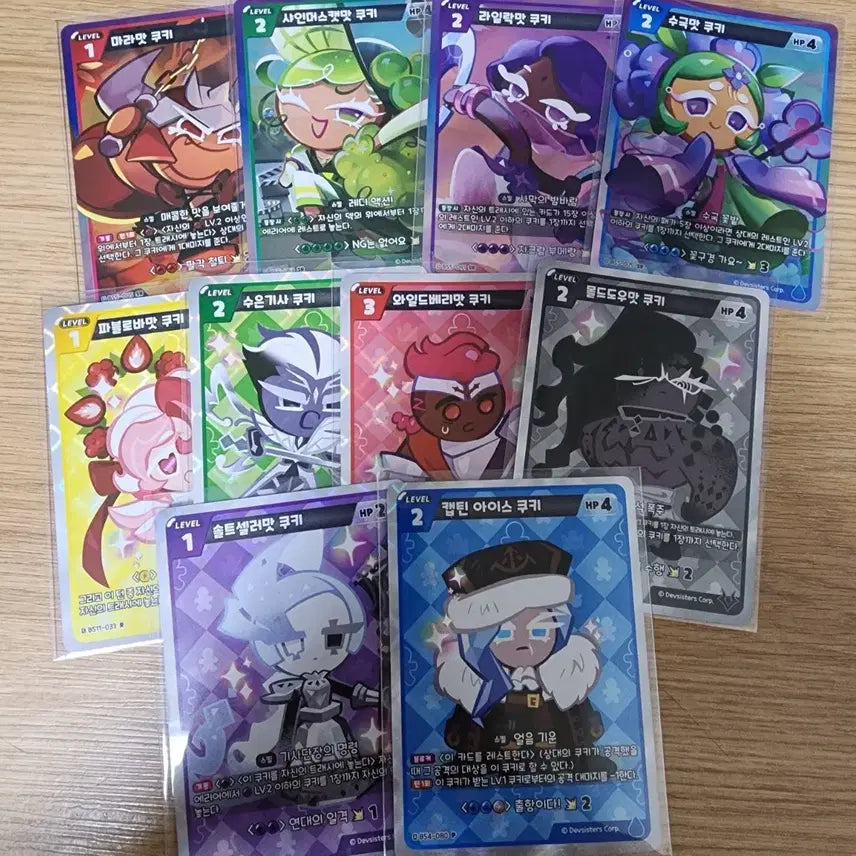 [BUNJANG] Cookie Run Kingdom Brave Cards Bundle Set / 쿠키런 킹덤 브레이버스 카드 R 6장, SR 4장 일괄