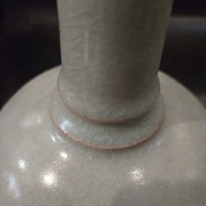 [BUNJANG] Northern Song Dynasty Ru Ware Celadon Straight Neck Vase / 북송 여요청자 현문 봉추병