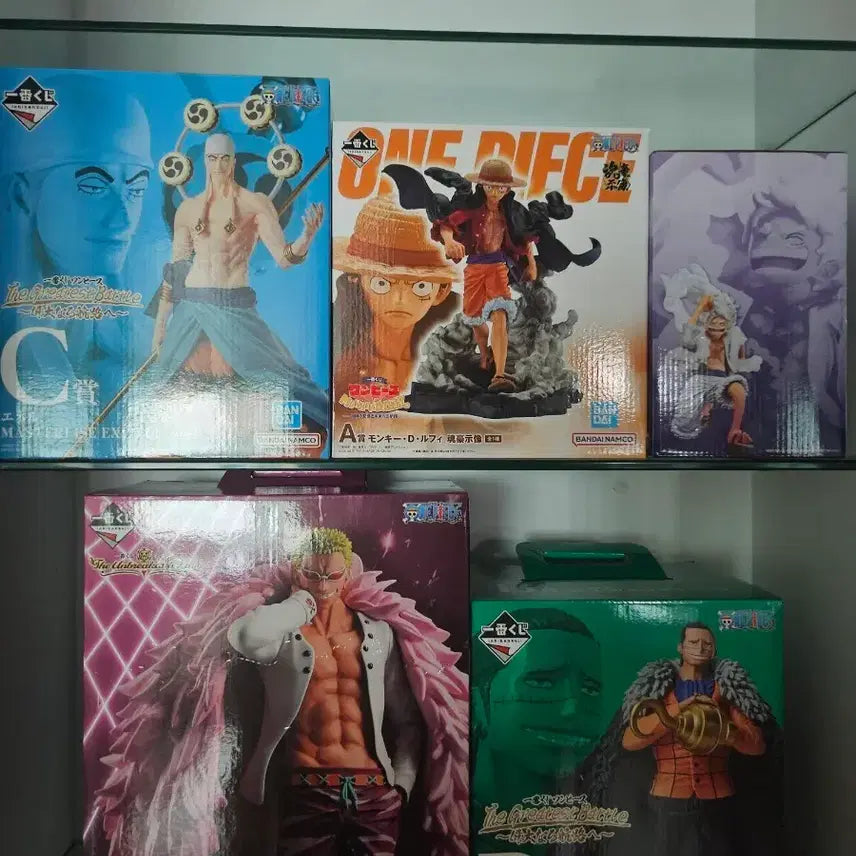 [BUNJANG] One Piece Ichiban Kuji Figures Set (5 Types) / 원피스 제일복권 피규어 5종 (루피, 니카, 도플라밍고, 크로커다일 에넬)