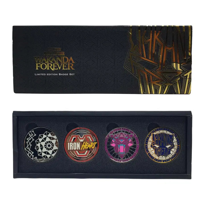 [BUNJANG] Marvel Comics Black Panther: Wakanda Forever Limited Edition Pin Badge Set / 마블 코믹스 블랙 팬서 와칸다 포에버 한정판 핀뱃지 4종 세트