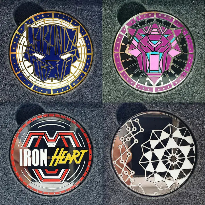 [BUNJANG] Marvel Comics Black Panther: Wakanda Forever Limited Edition Pin Badge Set / 마블 코믹스 블랙 팬서 와칸다 포에버 한정판 핀뱃지 4종 세트