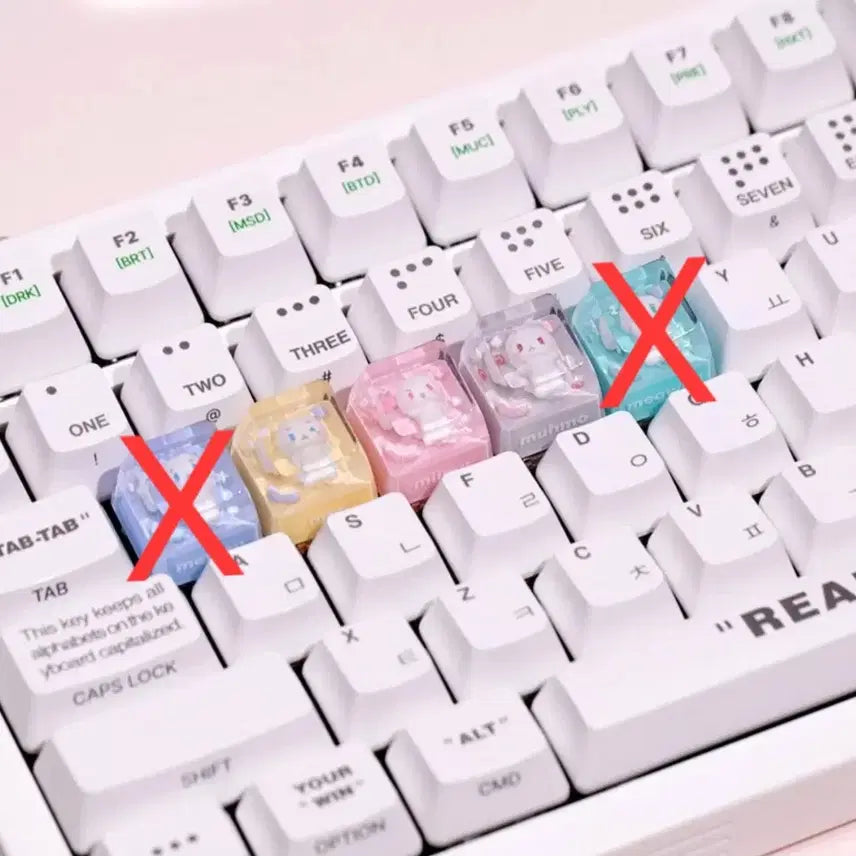 [BUNJANG] P.L.E.B.B. MMMM BABY MeMeMiMu Resin Keycap / 플레이브 MMMM BABY 므메미무 레진 키캡 뫄 미므 므모