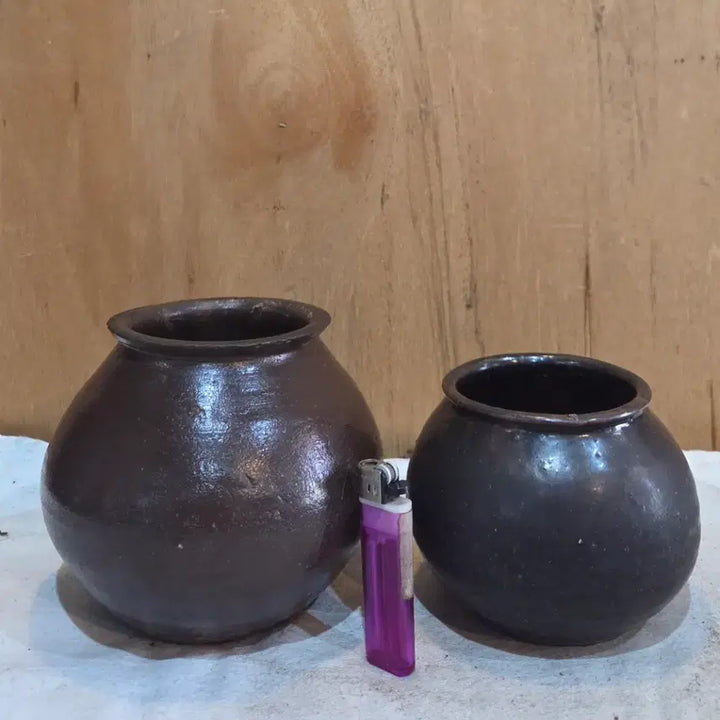 [BUNJANG] Onggi Korean Earthenware Jars (2-Piece Set) / 옹기 꼬막단지/ 알단지 2점
