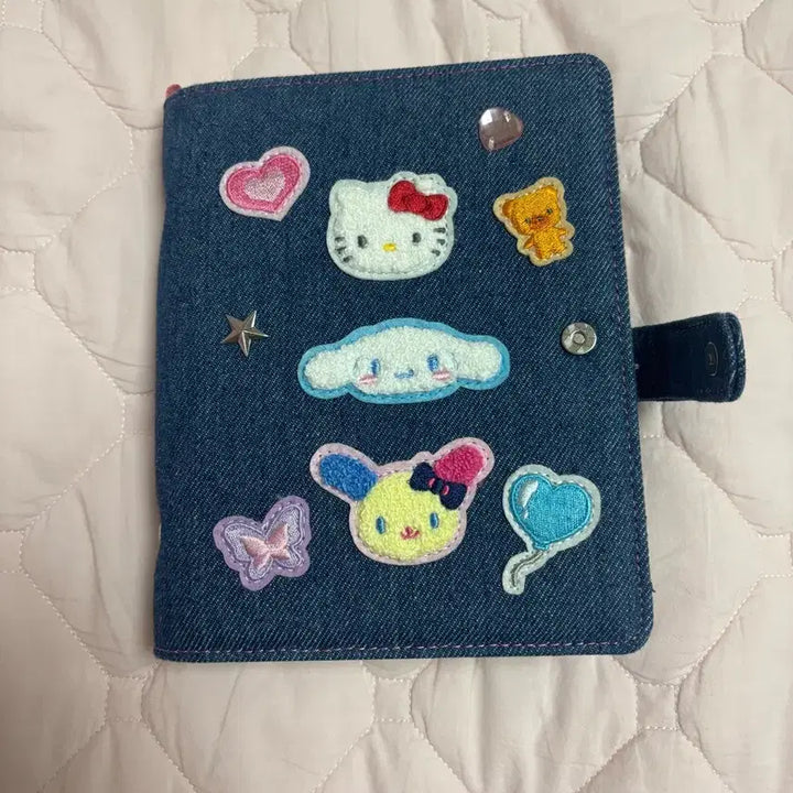 [BUNJANG] Sanrio 6-Hole Binder / 산리오 데님 바인더 6공 다이어리 속지
