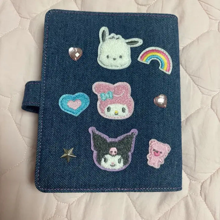 [BUNJANG] Sanrio 6-Hole Binder / 산리오 데님 바인더 6공 다이어리 속지