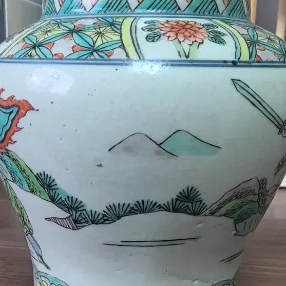 [BUNJANG] Qing Dynasty Kangxi Period Celadon Porcelain Vase / 청나라 강희년제 도자기 화병