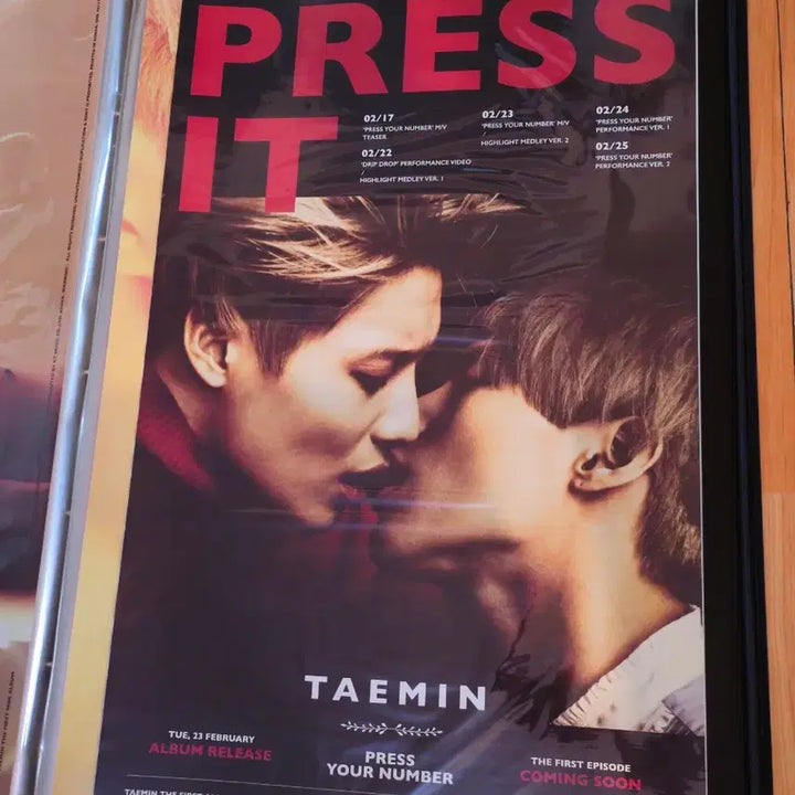 [BUNJANG] Taemin Press It First Full Album Poster Set (2 Types) / [set] 태민 첫 정규 press it 앨범 포스터 2종