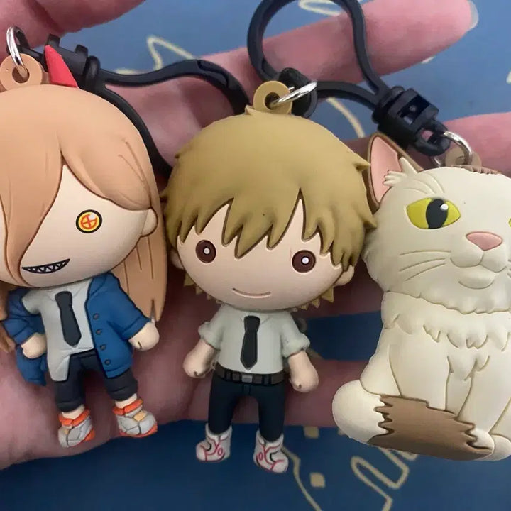 [BUNJANG] Chainsaw Man World Collectable Figure 5-Piece Set &amp; Character Keychain 3-Piece Bundle / 체인소맨 월콜 피규어 5종 세트 케릭터 키링 3종 일괄판매