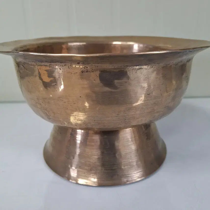 [BUNJANG] Brass Puni Tteokdongi - Traditional Korean Folk Item / 근대사 수집 옛날 민속품 놋쇠 방자 푼주 떡동이