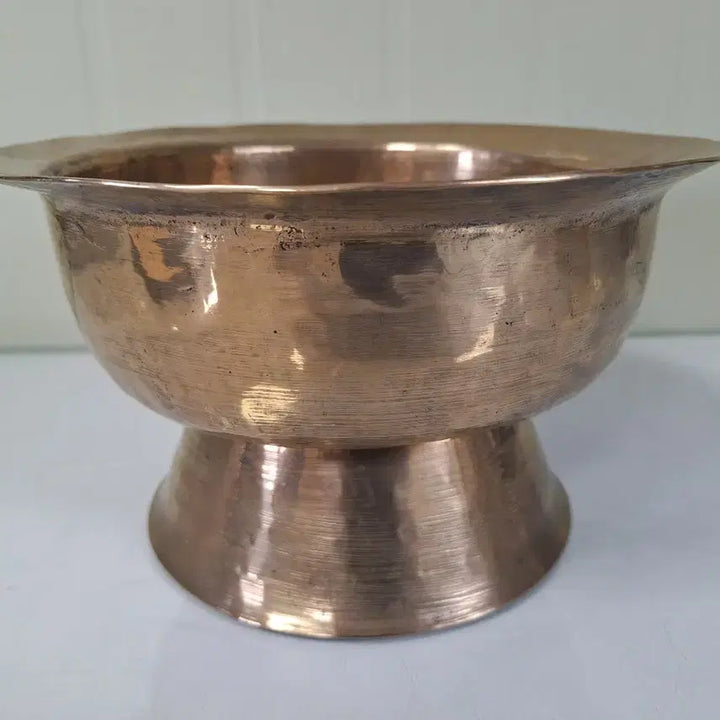 [BUNJANG] Brass Puni Tteokdongi - Traditional Korean Folk Item / 근대사 수집 옛날 민속품 놋쇠 방자 푼주 떡동이