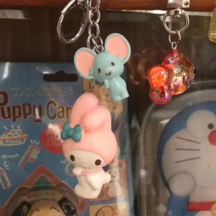 [BUNJANG] My Melody Japanese Classic Style Flat Figure Keychain Doll / 일본고전풍 마이멜로디 플랫 피규어 키링 인형