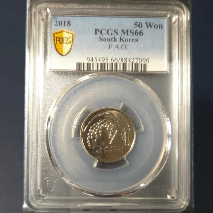 [BUNJANG] 2018 50 Won Coin, Graded 66, Unused, Rare Coin for Collection / 2018년50원 66등급  미사용 주화 희귀동전수집용