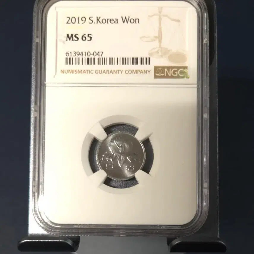 [BUNJANG] 2019 1 Won Coin, Graded 65, Uncirculated, Rare Coin Collection / 2019년1원 65등급 미사용 주화 희귀동전수집용