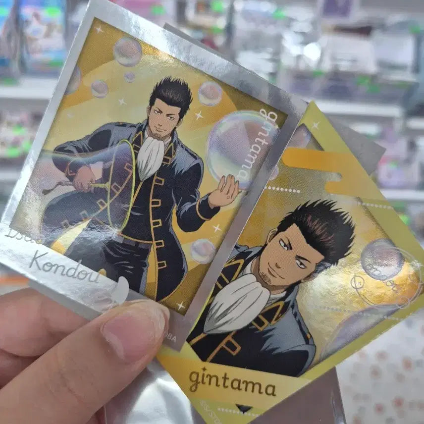 [BUNJANG] Gintama Kondo Isao Square Sticker / 은혼 콘도 비눗방울 사각 스티커