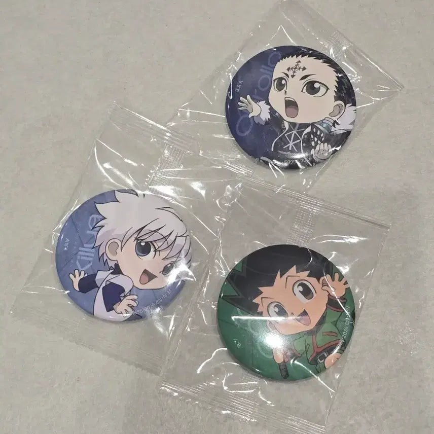 [BUNJANG] Hunter x Hunter Collaboration Cafe Can Badge - Killua, Gon, Chrollo / 헌터헌터 콜라보카페 캔뱃지 키르아 곤 클로로