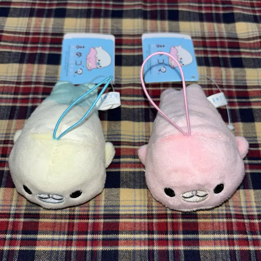 [BUNJANG] San-X Mamegoma Mascot Keychain Bundle Set / 산엑스 마메고마 마스코트 인형 키링 미즈고마 사쿠라고마 일괄