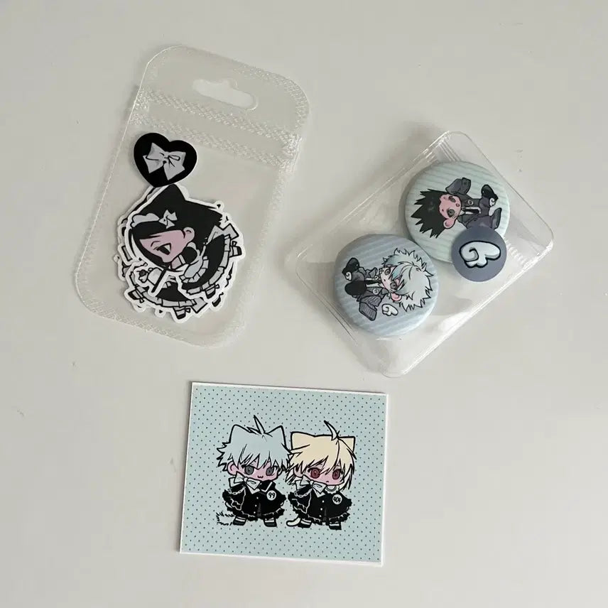[BUNJANG] Hunter x Hunter Sticker Can Badge Set / i7님 헌터헌터 스티커 캔뱃지
